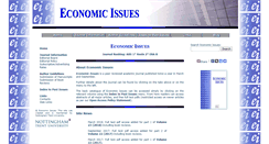 Desktop Screenshot of economicissues.org.uk