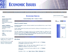 Tablet Screenshot of economicissues.org.uk